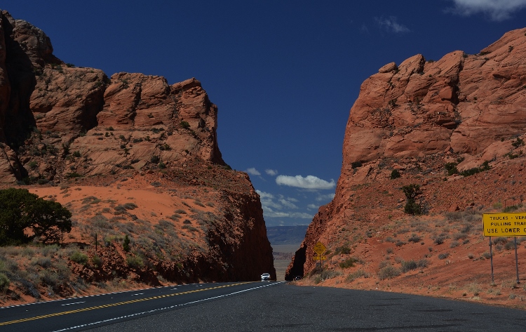 On Highway 89 south of Page